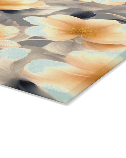 Soft Blossom Floral Bunch Glass Cutting Board, 11" x 15"