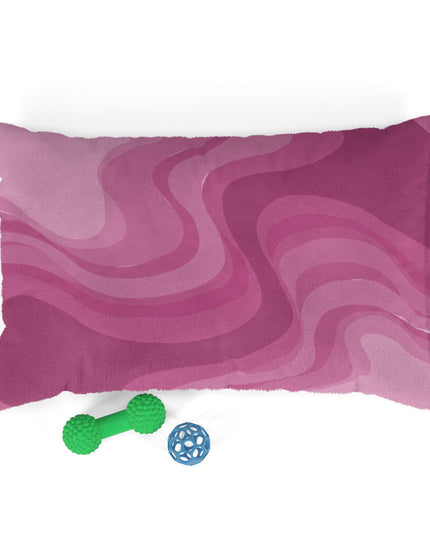 Pinky Mauve Wavey 28" × 18" Pet Bed