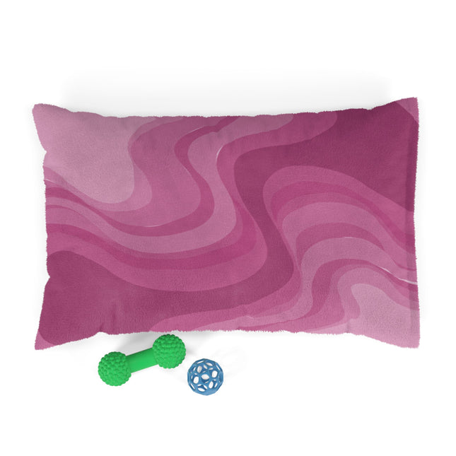 Pinky Mauve Wavey 28" × 18" Pet Bed