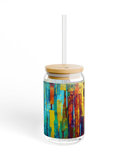 Striped Alpha Sipper Glass, 16oz