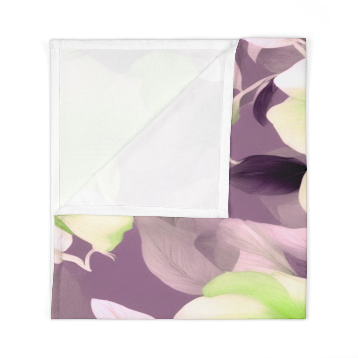 Lime Lavender Floral Bunch Baby Swaddle 30″×40″ Blanket