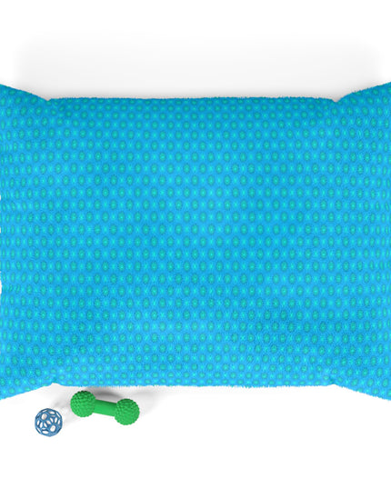 Light Blue Star-crossed Bodies Pet Bed, 40" × 30"