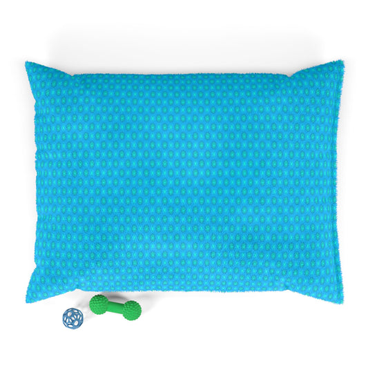 Light Blue Star-crossed Bodies Pet Bed, 40" × 30"