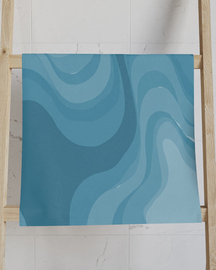 Sky Blue Wavey Hand Towel, 16" x 28"