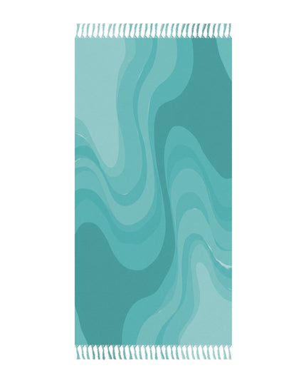 Tif Green Wavey 38" × 81" Boho Beach Cloth