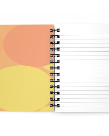 Pastel Bright Oranges Patches Spiral Bound Journal, 5" x 7" 150 pages