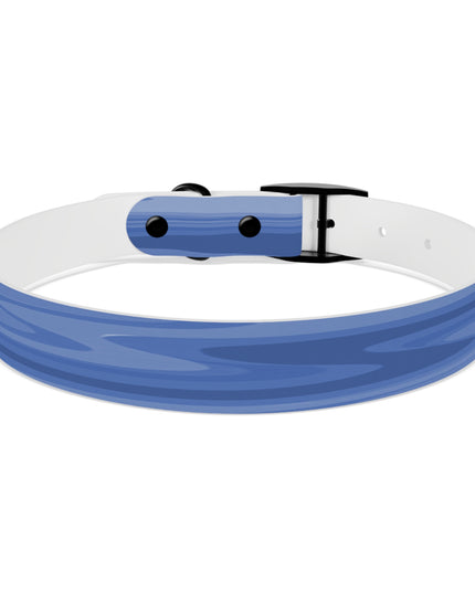 Deep Blue Wavey Large Dog Collar