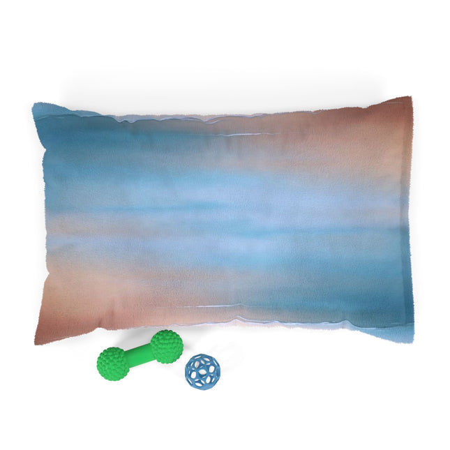 Blue Sea Peach Fog 28" × 18" Pet Bed