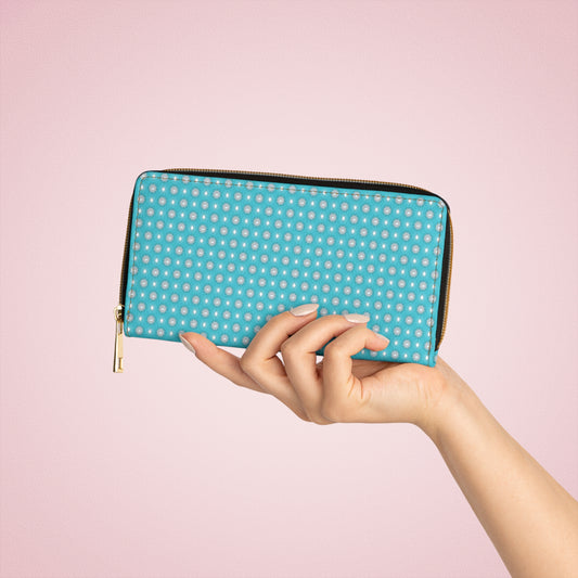 Tif Green Star-crossed Bodies Elegant Abstract Zipper Wallet - Stylish & Functional Accessory for Everyday Use