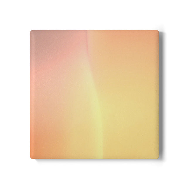 Hot Peach Fade 4" x 4" Square Ceramic Coaster