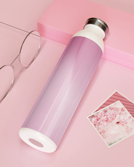 Pink Blush Fade Slim Water Bottle, 20 oz White