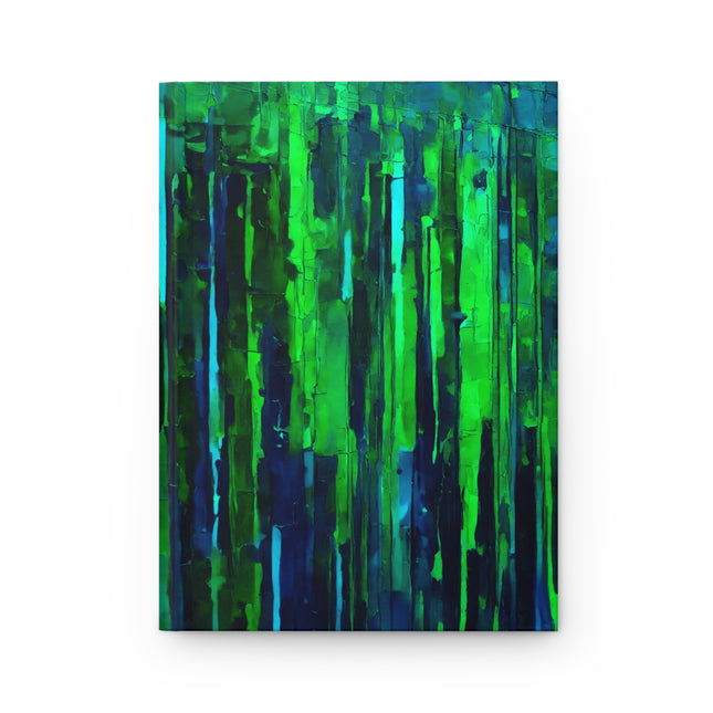 Striped Blue Green 5.75" x 8" Hardcover Journal Matte with 150 lined pages