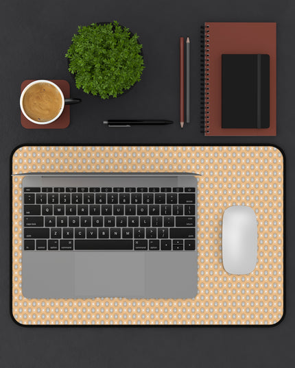 Tan Sunset Star-crossed Bodies Desk Mat, 12" x 18"