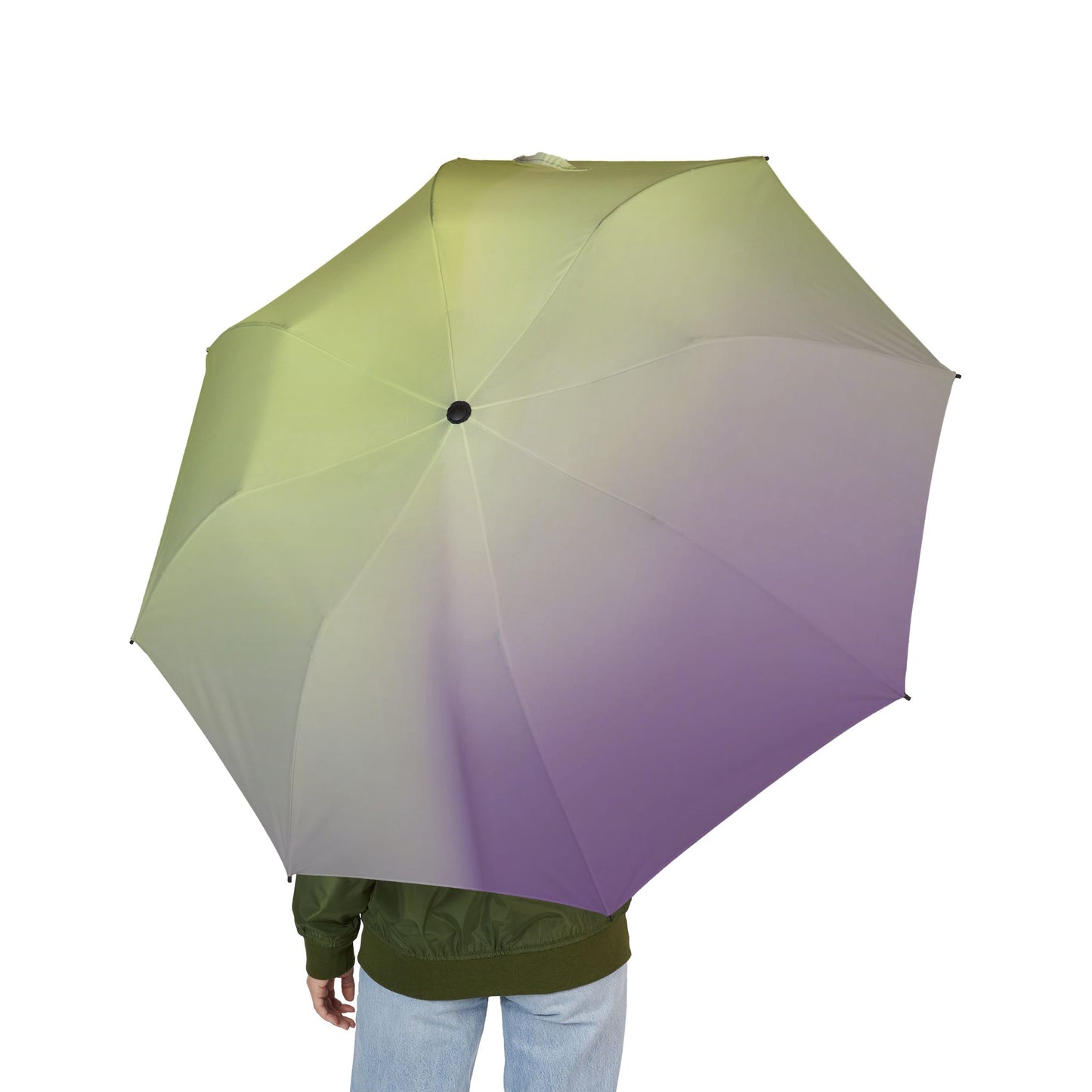 Purple Golden Fade Foldable Umbrella - Compact & Chic