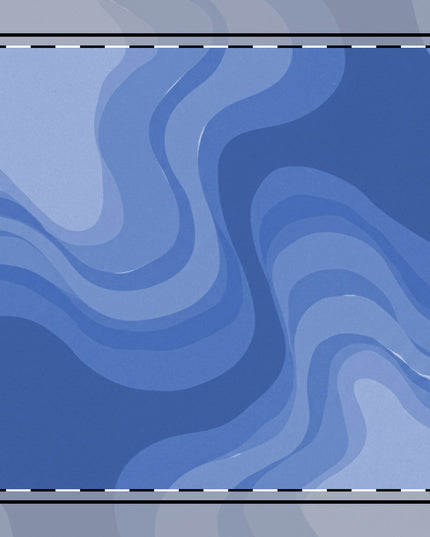 Deep Blue Wavey 10" x 10" Cotton Twill Napkin