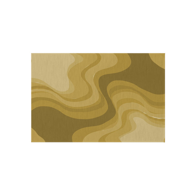 Brown Wavey 24" x 36" Outdoor Rug