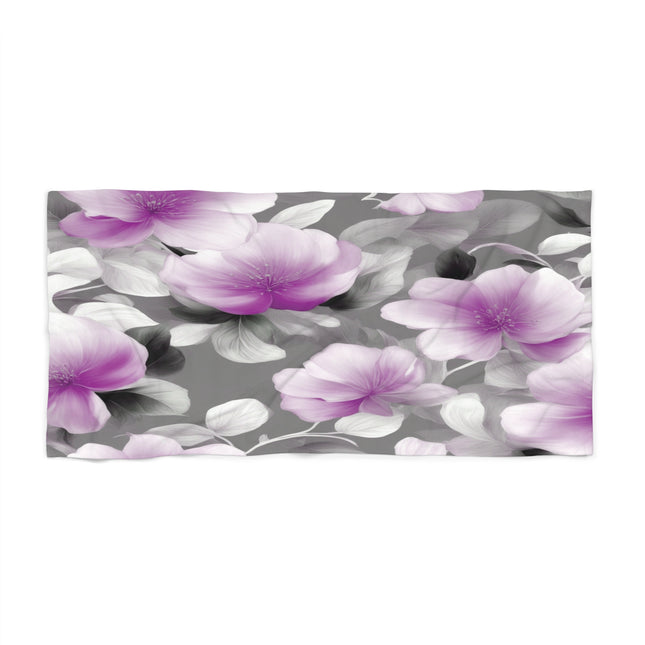 Purple Blossom Floral Bunch 30" x 60" Beach Towel