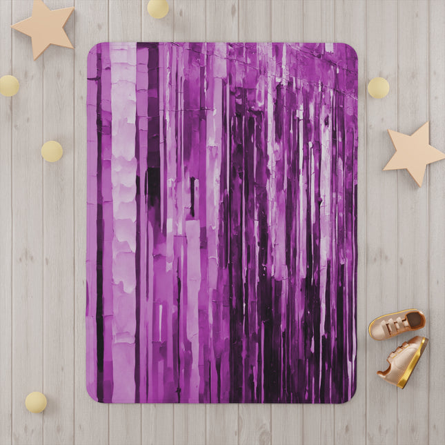 Striped Powder Lavender Toddler Blanket, 30" x 40"