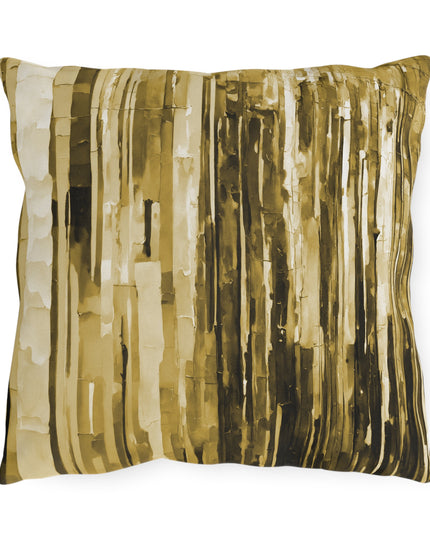 Striped Light Brown Pastel 16" x 16" Outdoor Pillow