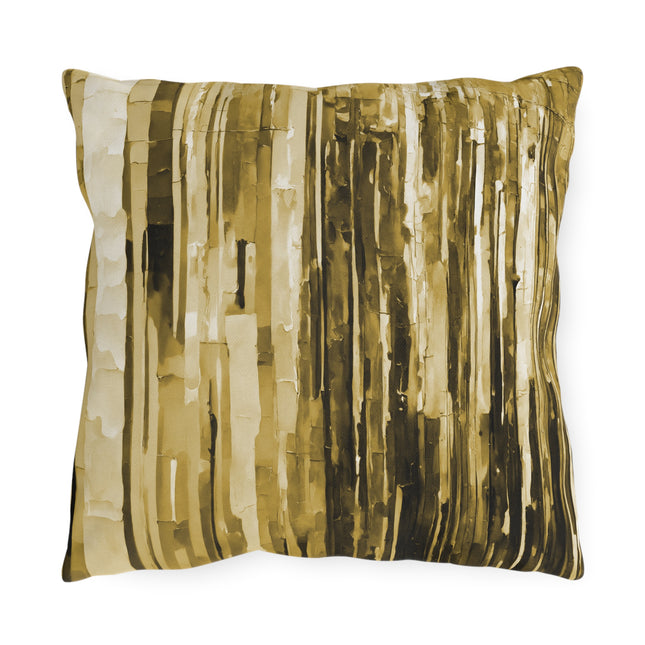 Striped Light Brown Pastel 16" x 16" Outdoor Pillow