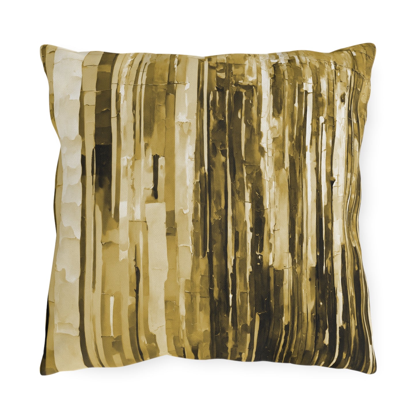 Striped Light Brown Pastel 16" x 16" Outdoor Pillow