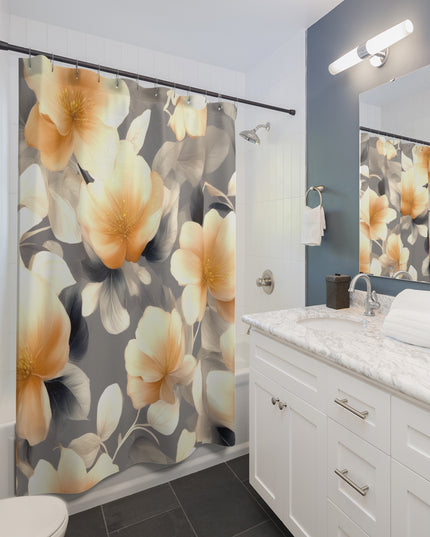 Soft Blossom Floral Bunch Shower Curtains, 71" x 74"
