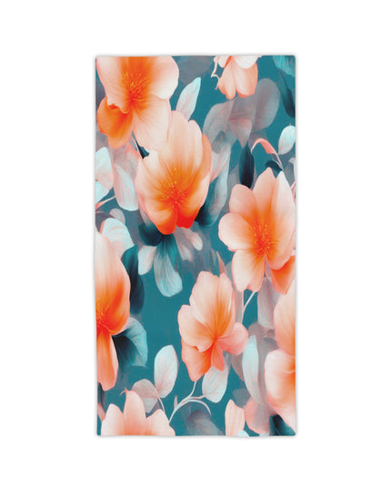 Orange Blossom Floral Bunch Beach Towel, 24" x 44"