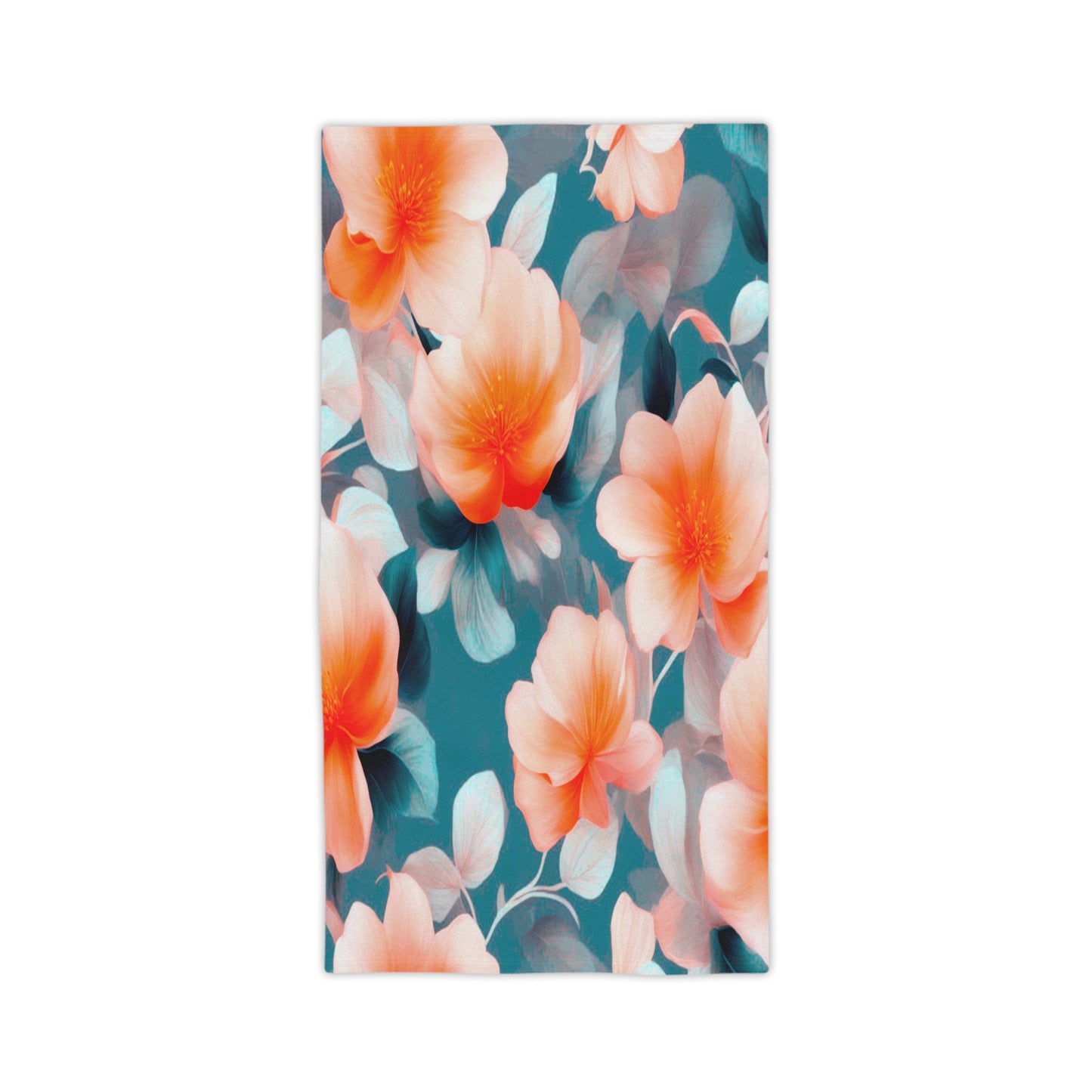 Orange Blossom Floral Bunch Beach Towel, 24" x 44"