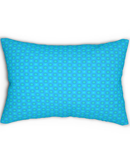 Light Blue Star-crossed Bodies Spun Polyester Lumbar Pillow, 20" x 14"