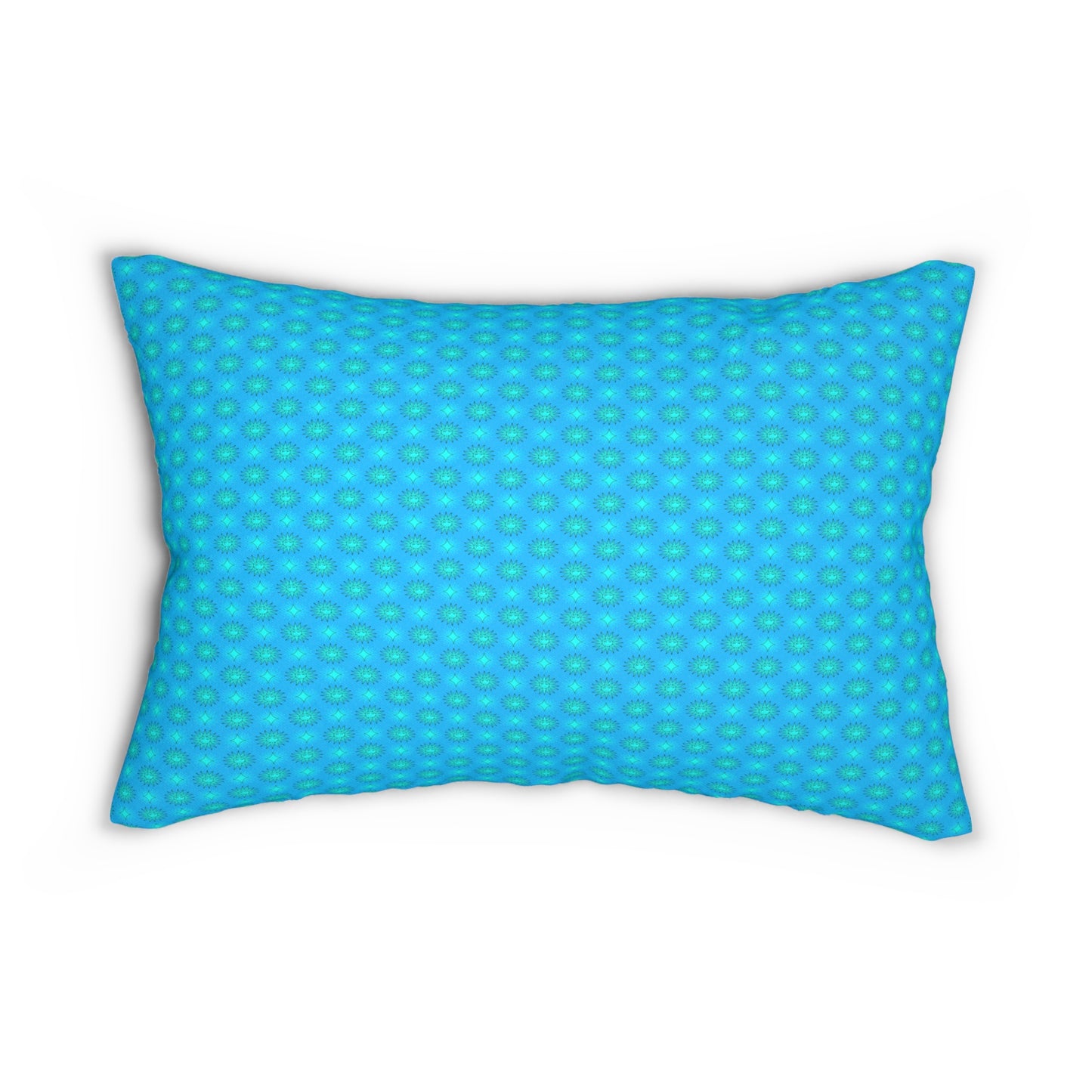 Light Blue Star-crossed Bodies Spun Polyester Lumbar Pillow, 20" x 14"