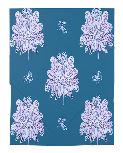 Lavender Floral Butterflies Baby Swaddle 30″×40″ Blanket