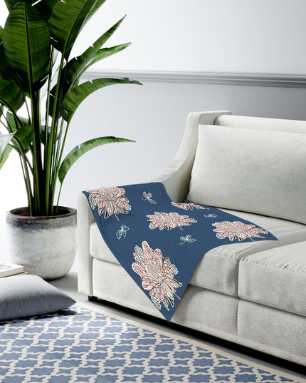 Rose White Floral Butterflies Baby Swaddle 30″×40″ Blanket