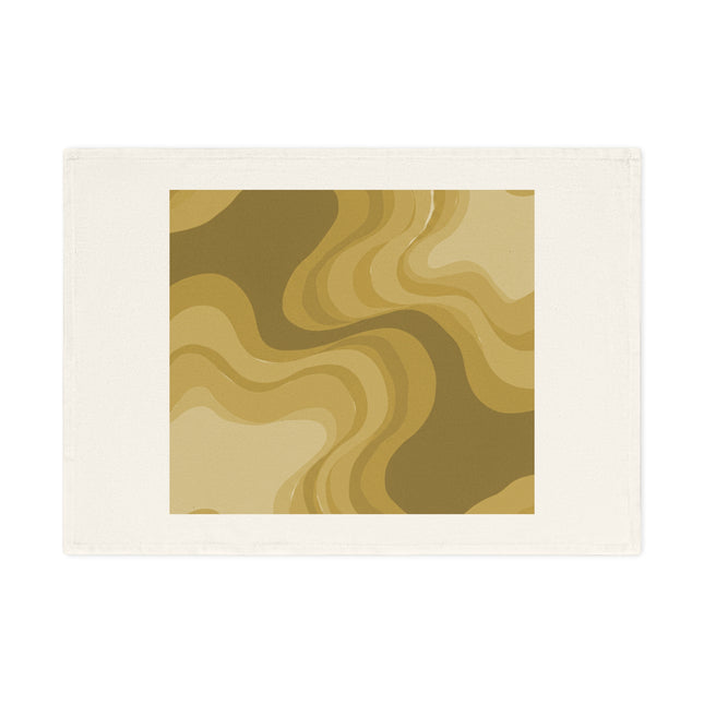 Brown Wavey 19.6" x 27.5" Cotton Tea Towel