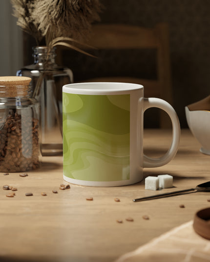 Lemon Wavey 20 oz White Glossy Jumbo Mug