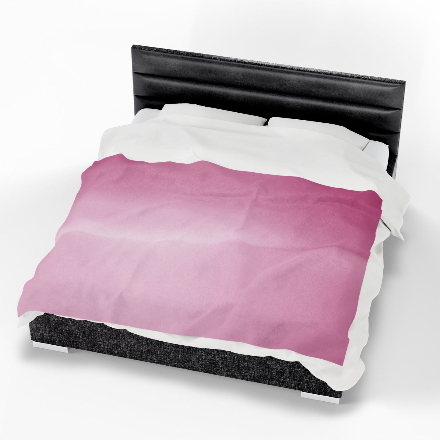 Pink Blush Fade Velveteen Plush Blanket, 60" x 80"
