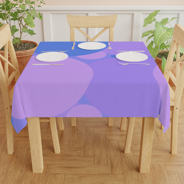 Pastel Purple Family Patches Tablecloth, 55" x 55"