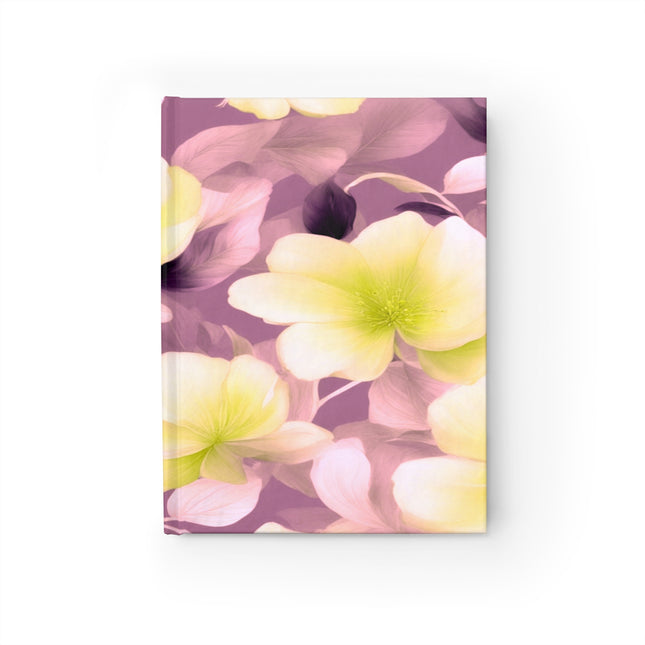 Lemon Blossom Floral Bunch Journal - 128 Ruled Line pages, 5" x 7"