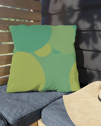 Pastel Green Patches 20" x 20" Outdoor Pillow
