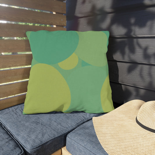 Pastel Green Patches 20" x 20" Outdoor Pillow