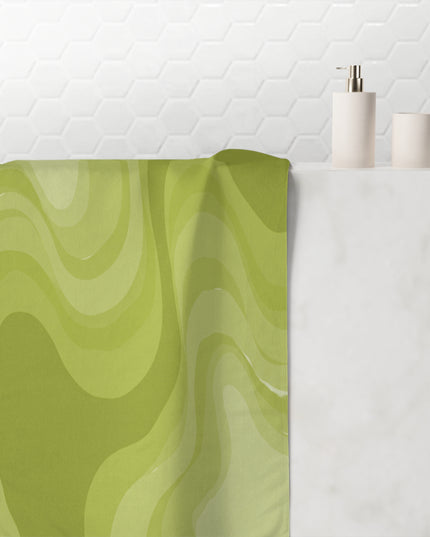 Lemon Wavey 30" x 60" Mink-Cotton Towel (50% polyester, 50% cotton)