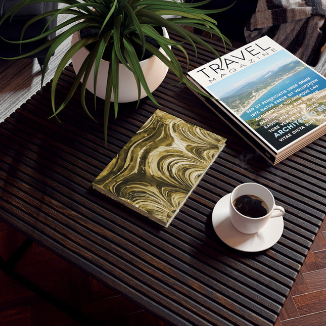 Uzi Spiral Light Brown 5.2" x 7.4" Hard Backed Journal with 128 blank pages