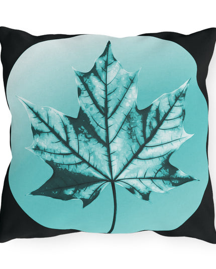 Tif Green Maple Leaf 16" x 16" Outdoor Pillow