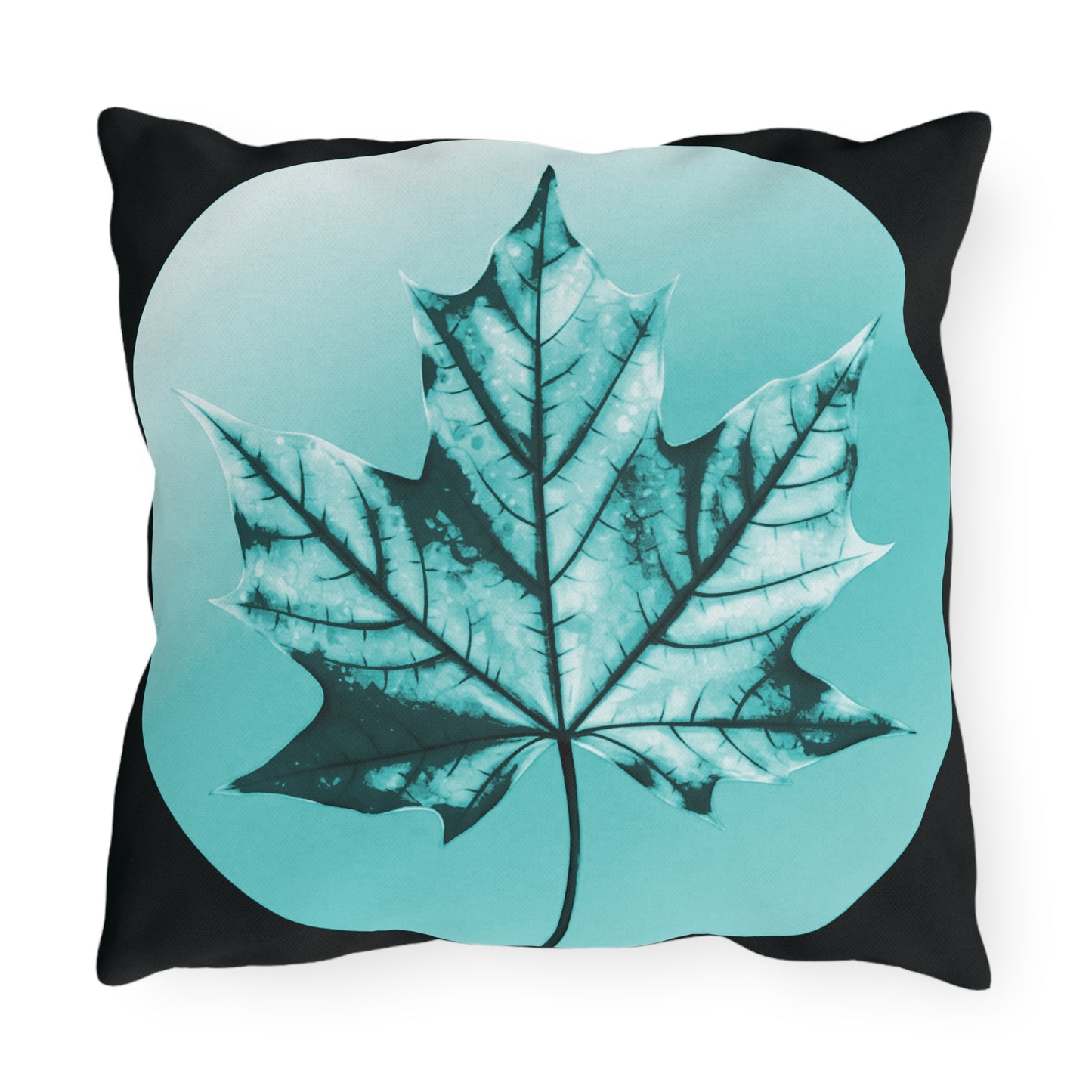 Tif Green Maple Leaf 16" x 16" Outdoor Pillow