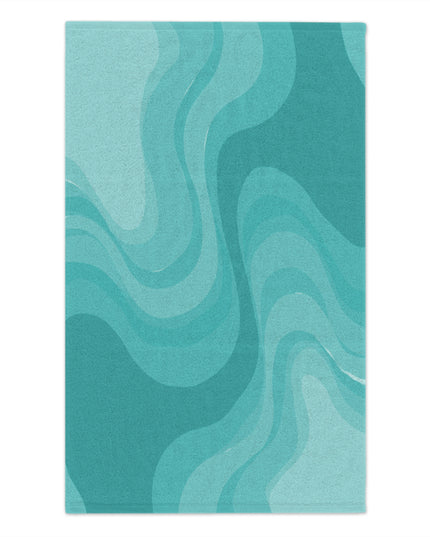 Tif Green Wavey Rally Towel, 11" x 18"