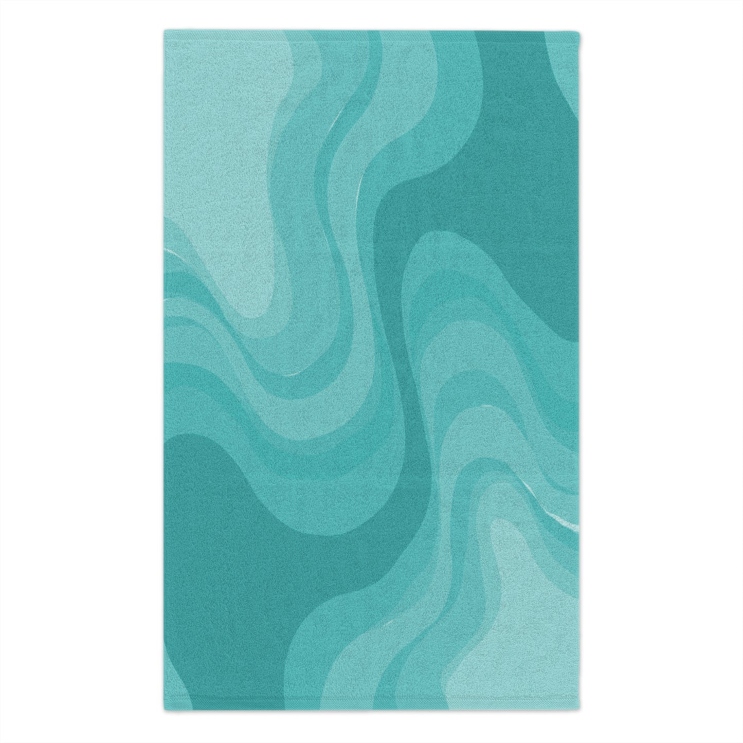 Tif Green Wavey Rally Towel, 11" x 18"