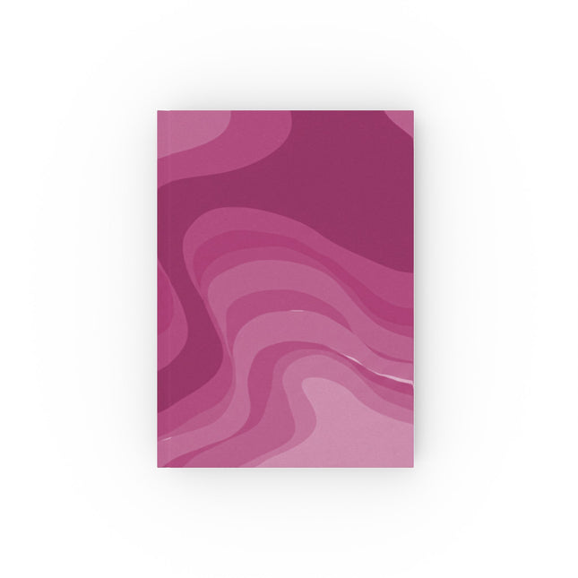 Pinky Mauve Wavey 5.2" x 7.4" Hard Backed Journal with 128 blank pages
