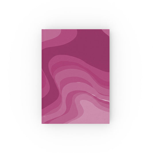 Pinky Mauve Wavey 5.2" x 7.4" Hard Backed Journal with 128 blank pages