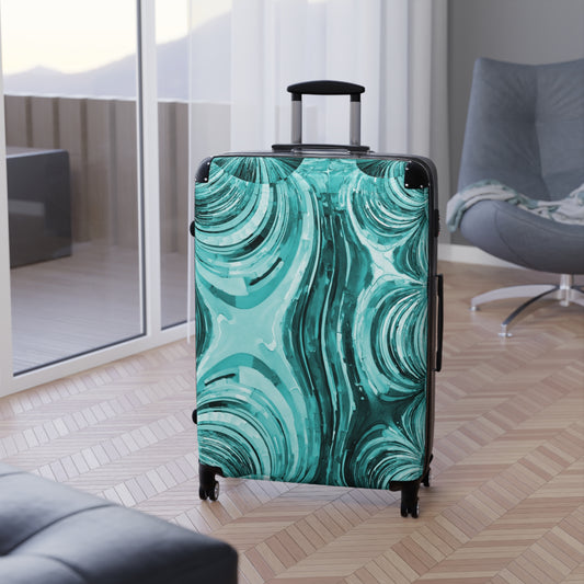 Uzi Spiral Tif Large Suitcase with built in lock, 4 double-wheels, telescopic handle, and ABS back hard-shell