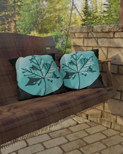 Tif Green Maple Leaf 18" x 18" Outdoor Pillow