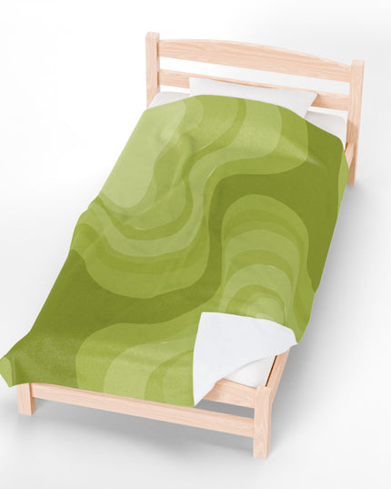 Lemon Wavey Velveteen Plush Blanket, 60" x 80"